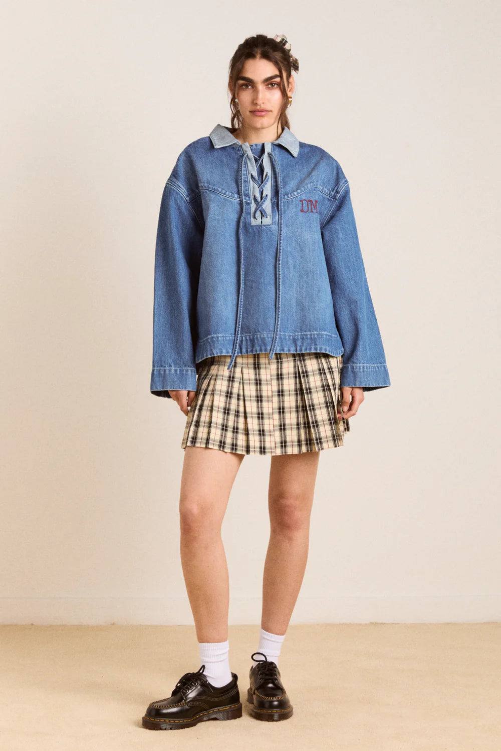 Damson Madder - Moffy Mini Kilt, Butter Check
