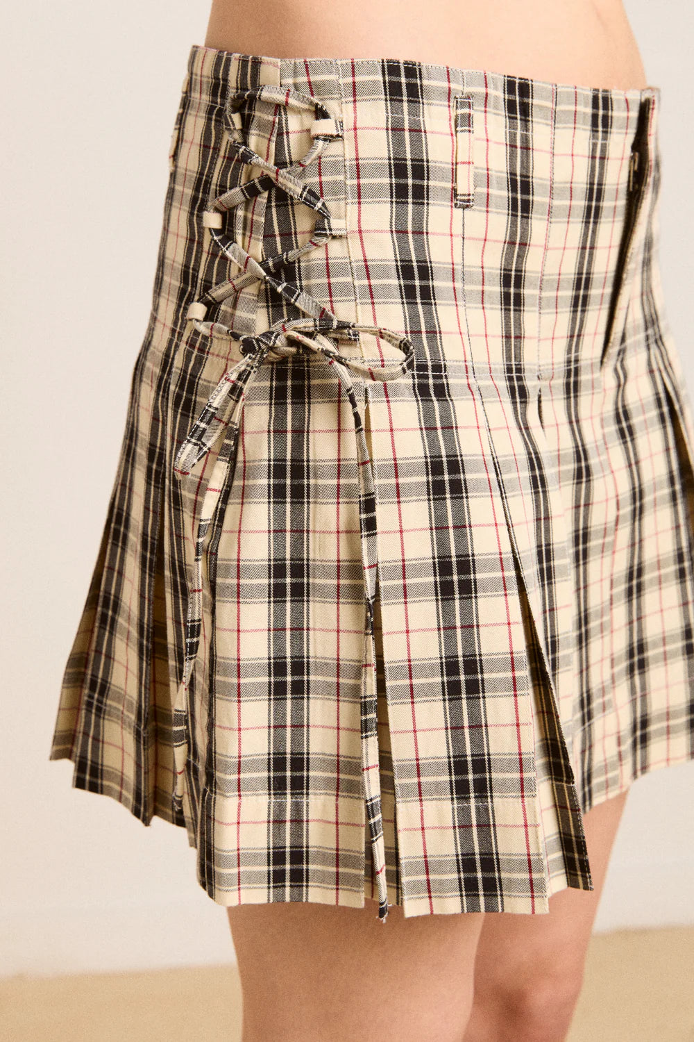 Damson Madder - Moffy Mini Kilt, Butter Check