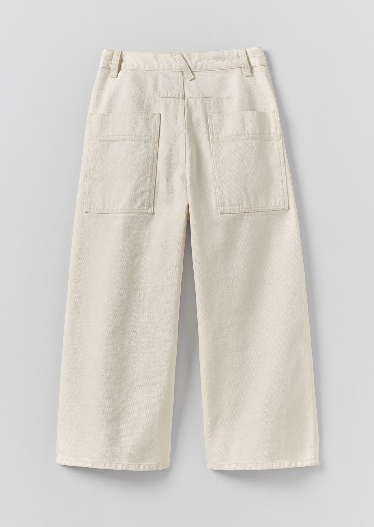 TOAST - Relaxed Wide Leg Denim Trousers, Ecru