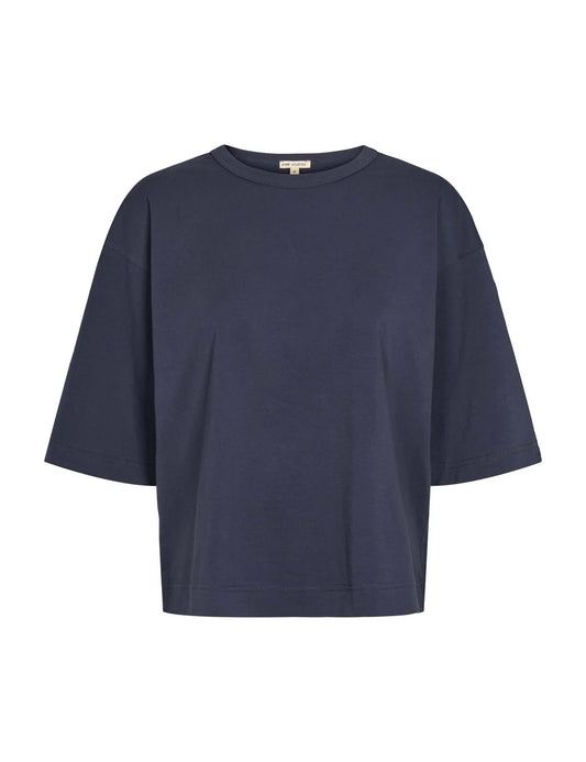 Esmé Studios - Signe 2/4 Boxy T-Shirt, Blue Nights