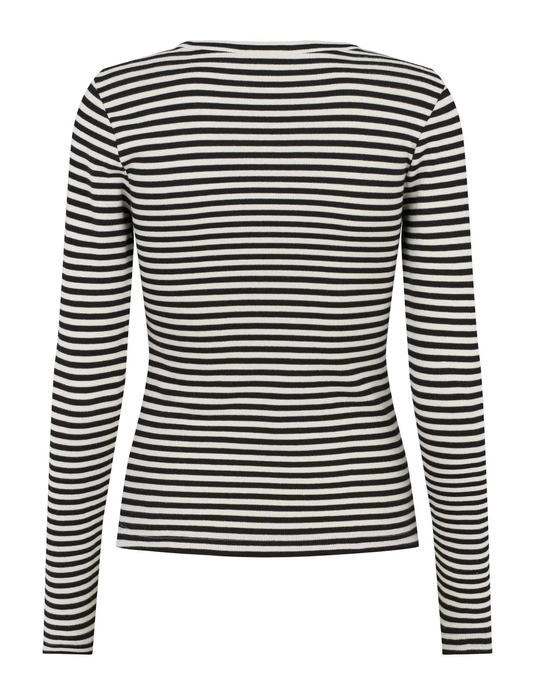 Esmé Studios - Blossom Long Sleeve Top, Snow White Black Stripe