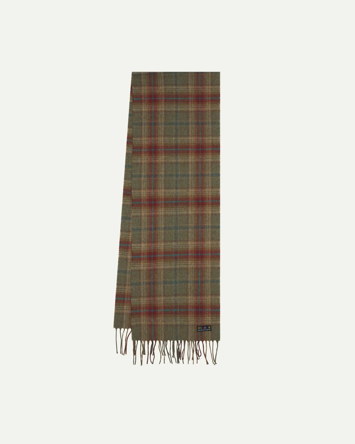 Uskees - 4013 Tartan Lambswool Scarf, Clay