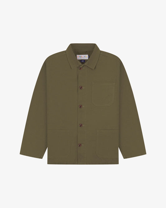 Uskees - 3001 Buttoned Overshirt Cotton, Dark Taupe