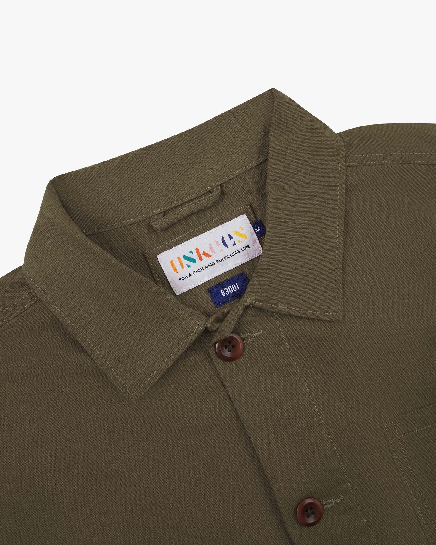 Uskees - 3001 Buttoned Overshirt Cotton, Dark Taupe