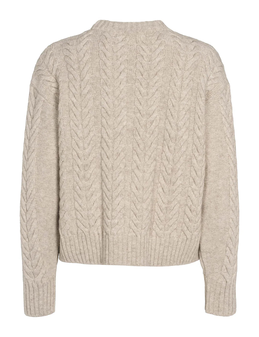Esmé Studios - Elida O-Neck Knit, Sand Melange