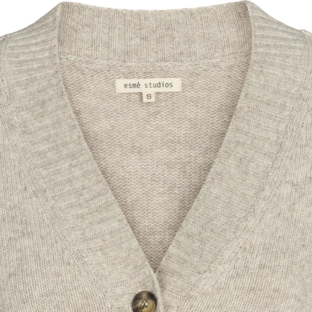 Esmé Studios - Elida Knit Cardigan, Sand Melange