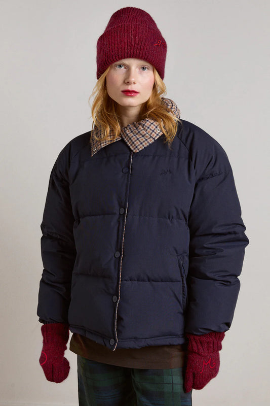 Damson Madder - DM Logo Mittens, Burgundy