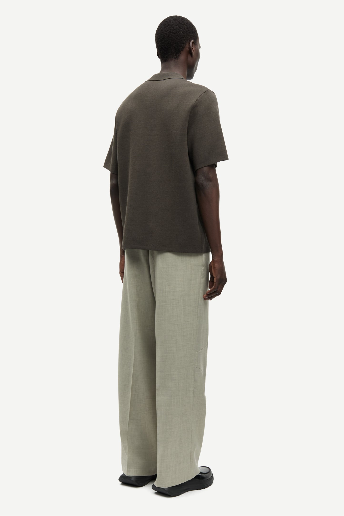 Samsøe Samsøe - Sarico Zip Shirt Short Sleeve, Black Olive