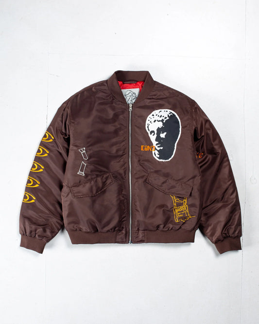 CANDICE - Digital Age Bomber Jacket, Brown