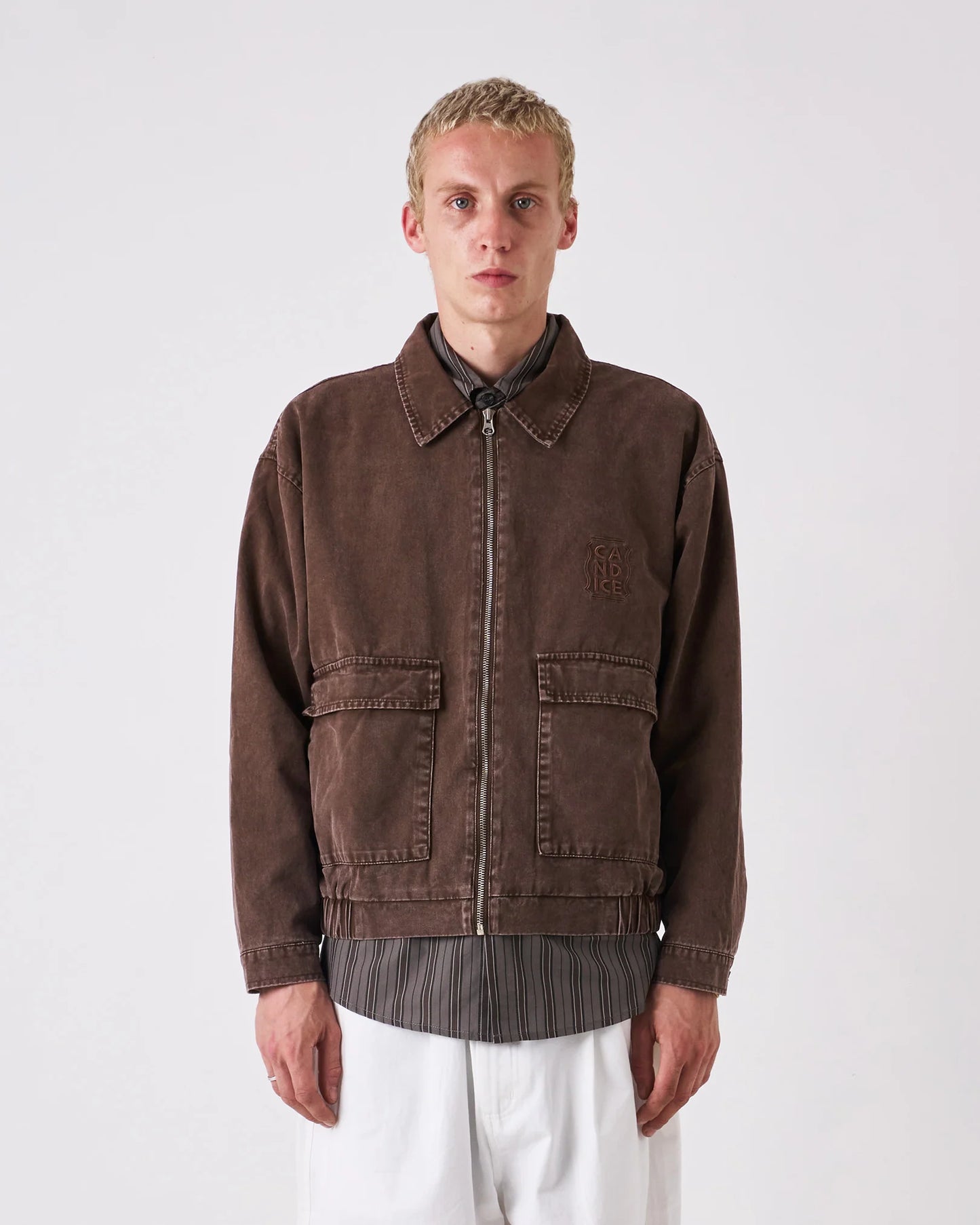 CANDICE - Earth Washed Jacket, Brown