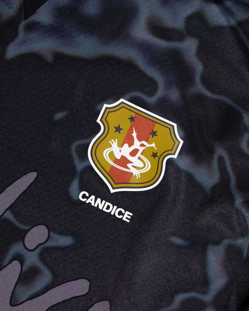 CANDICE - Frog Dreaming Long Sleeve Jersey, Black/Blue