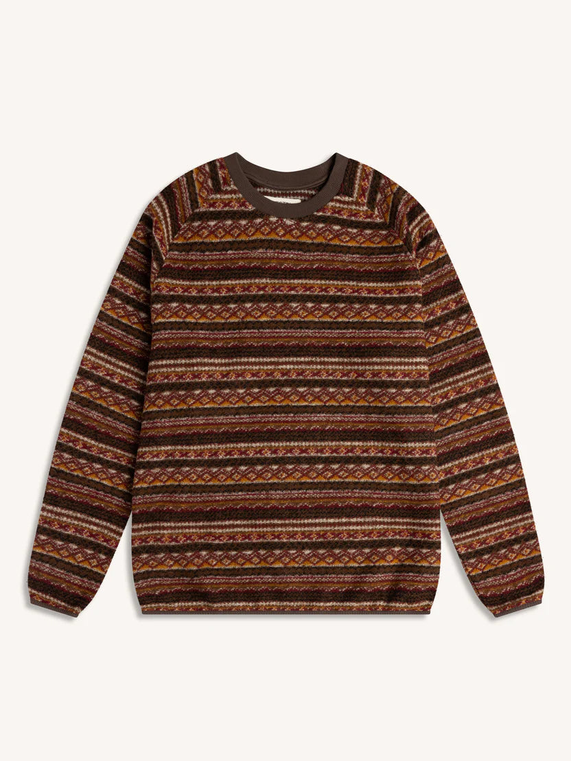 Kestin - Junction Sweat, Umber Knitted Fairisle