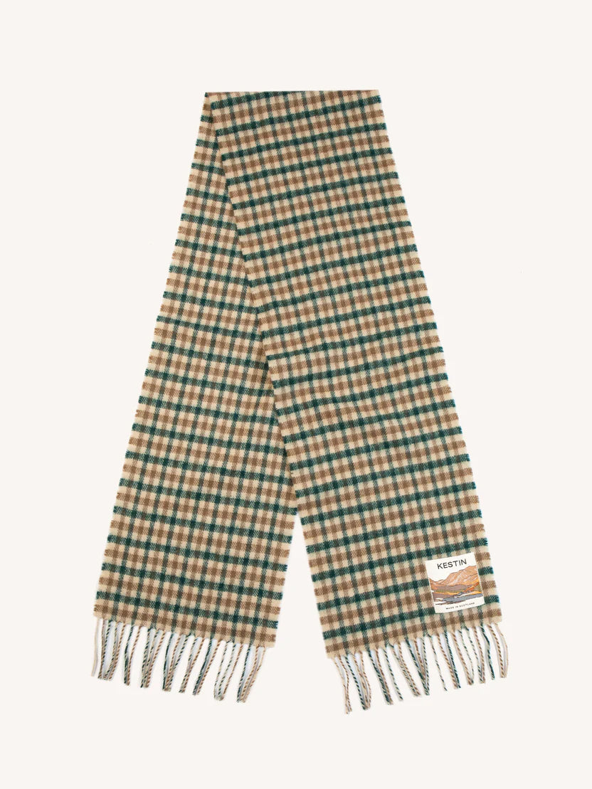 Kestin - Selkirk Scarf, Pine/Tan Lambswool