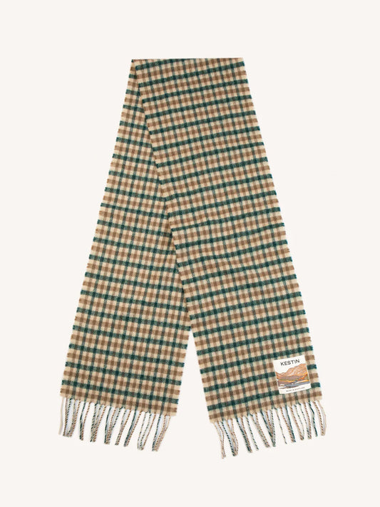 Kestin - Selkirk Scarf, Pine/Tan Lambswool