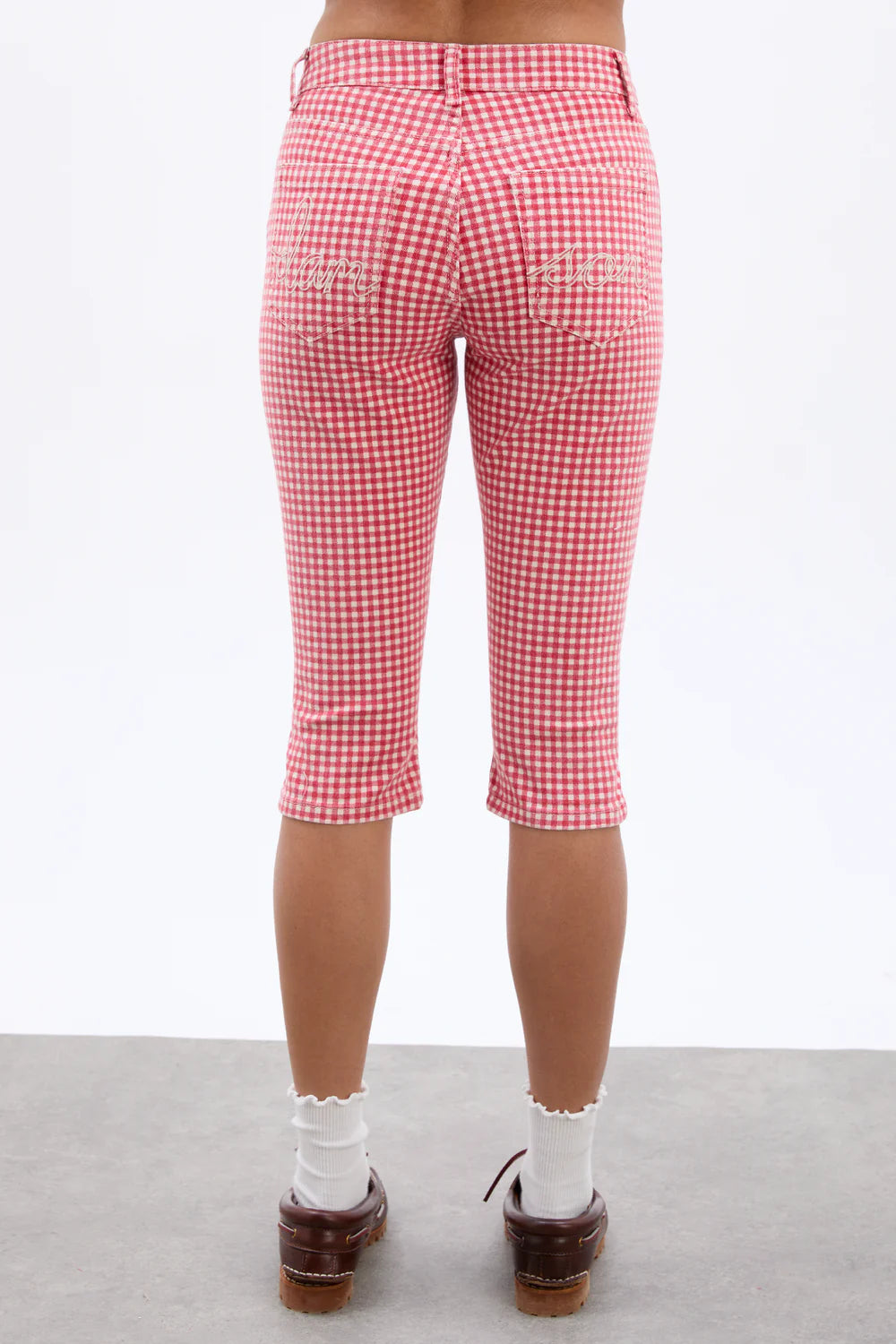 Damson Madder - Capri Jeans - Red Gingham