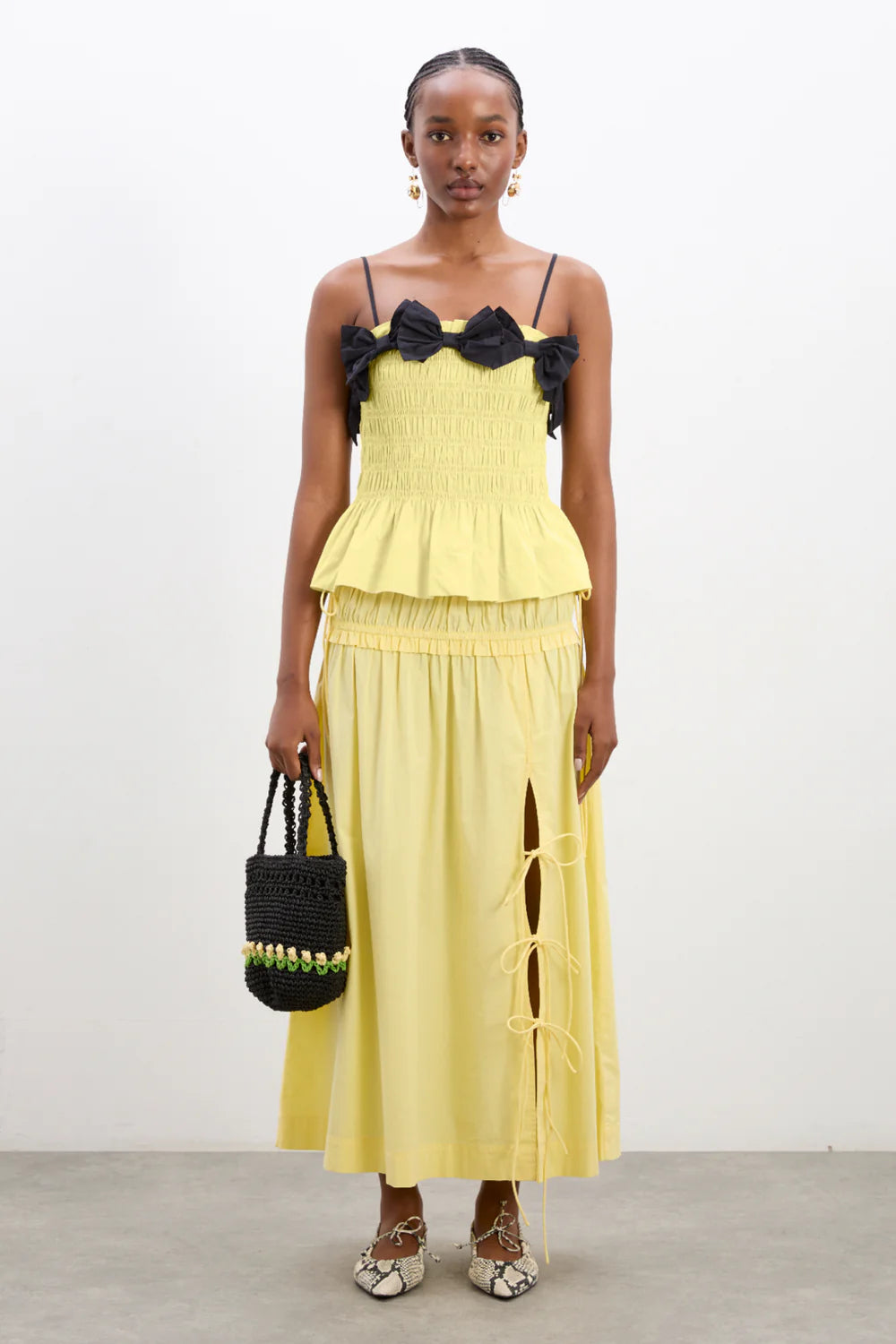 Damson Madder - Bea Cami - Butter / Black