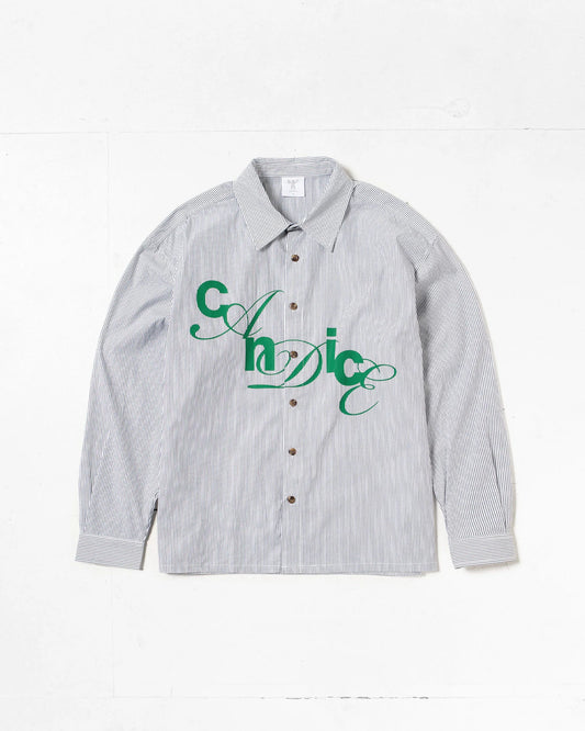 CANDICE - House Stripe Shirt, White/Black