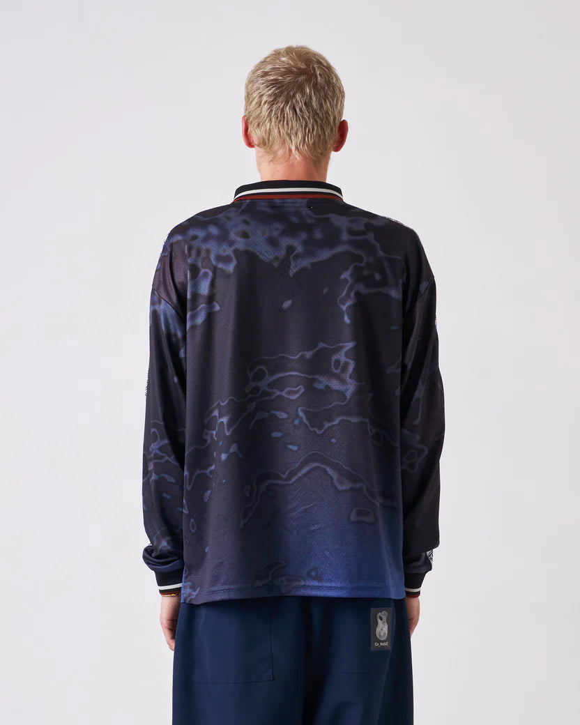CANDICE - Frog Dreaming Long Sleeve Jersey, Black/Blue