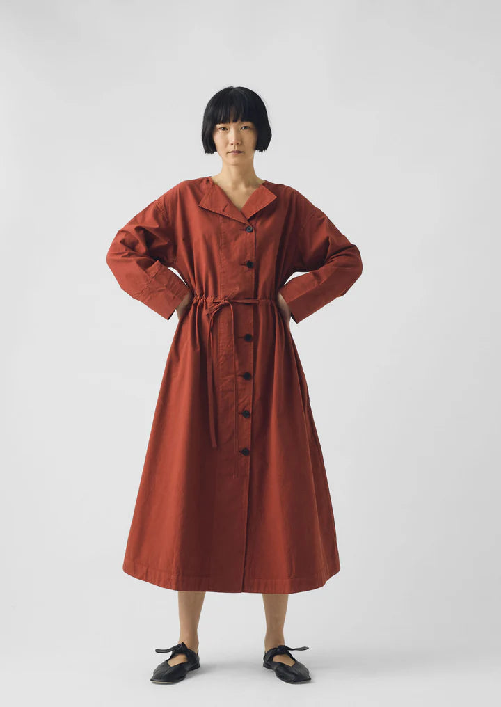 TOAST - Button Through Cotton Linen Poplin Dress