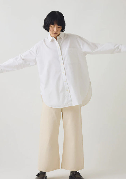 TOAST - Cotton Oxford Oversized Long Shirt