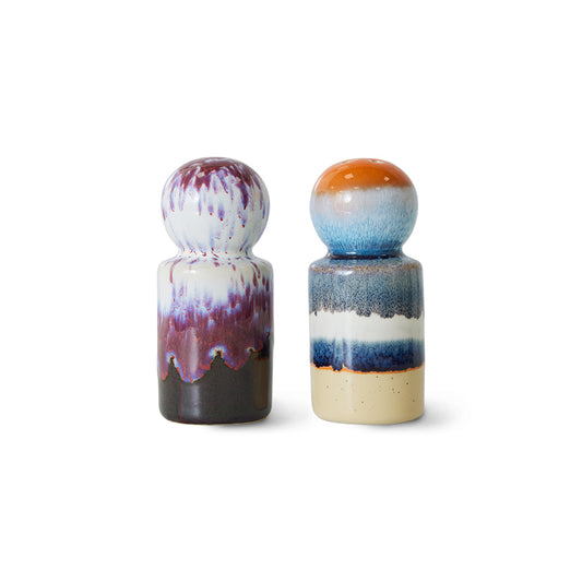 HKLIVING - 70s Ceramics: Pepper & Salt Jar, Stargaze