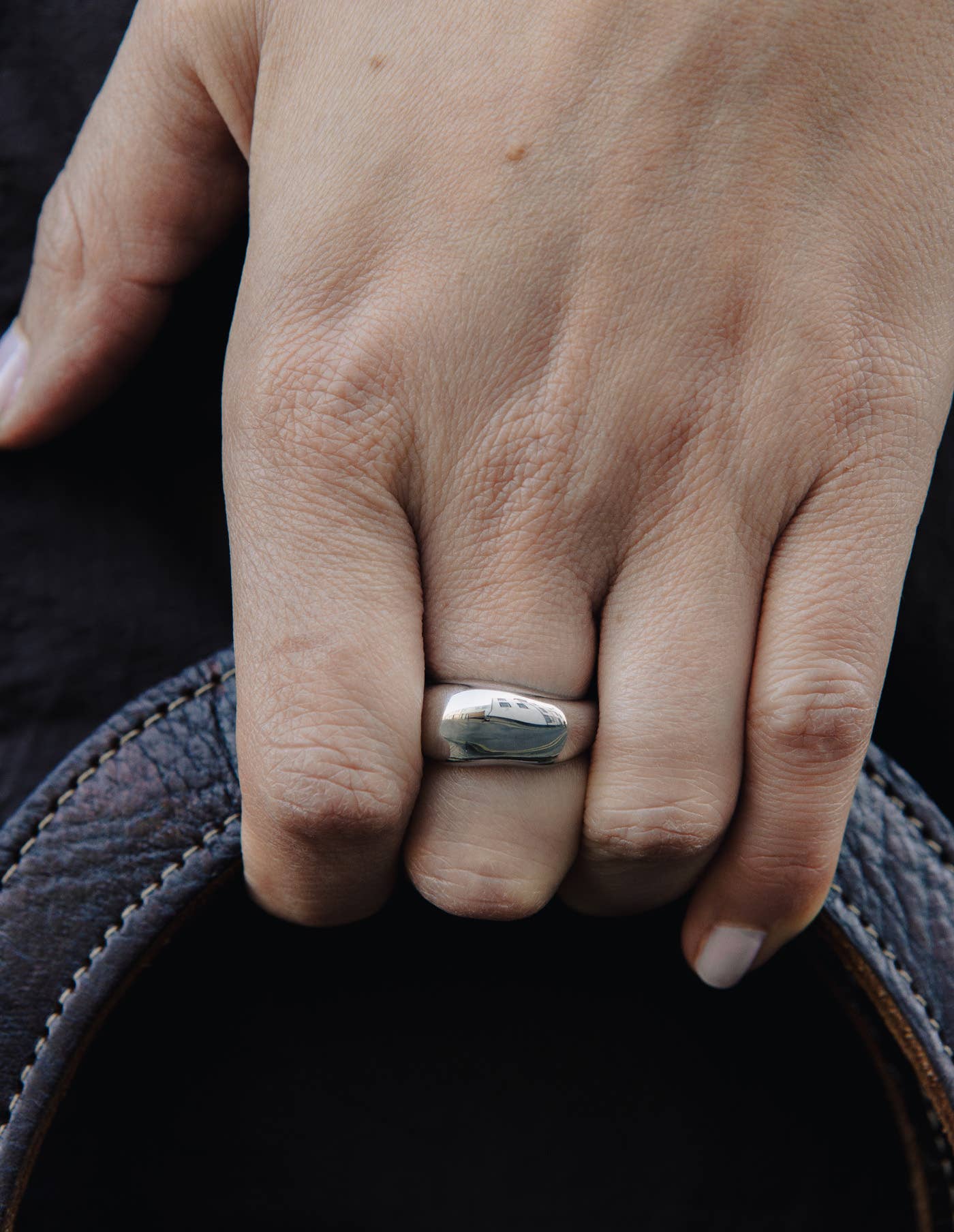 Nordic Muse - Silver Dome Ring