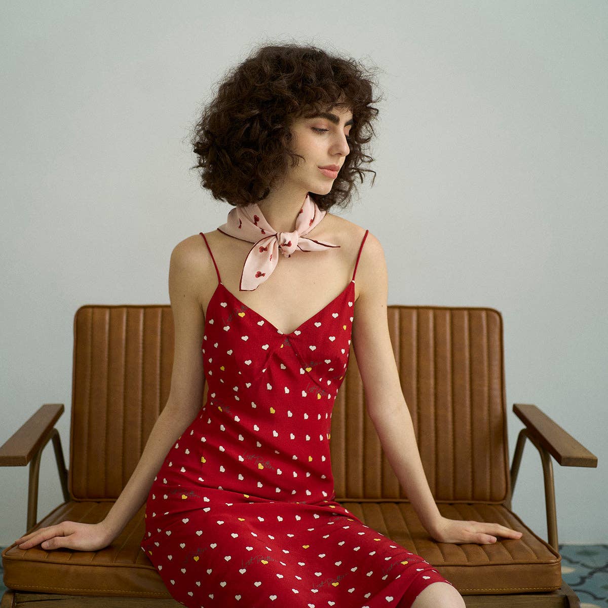 Lost Pattern NYC - Twin Hearts Silk Crepe Bandana