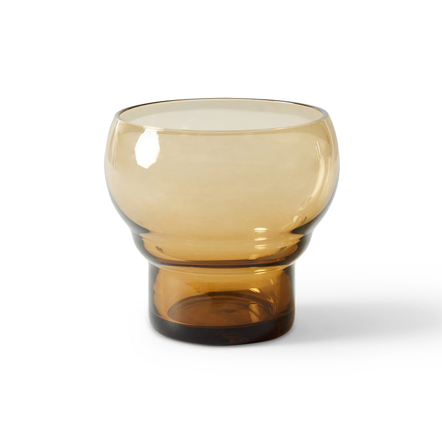 HKLIVING - 70s Glassware: Bulb Glasses, Amber (set of 4)