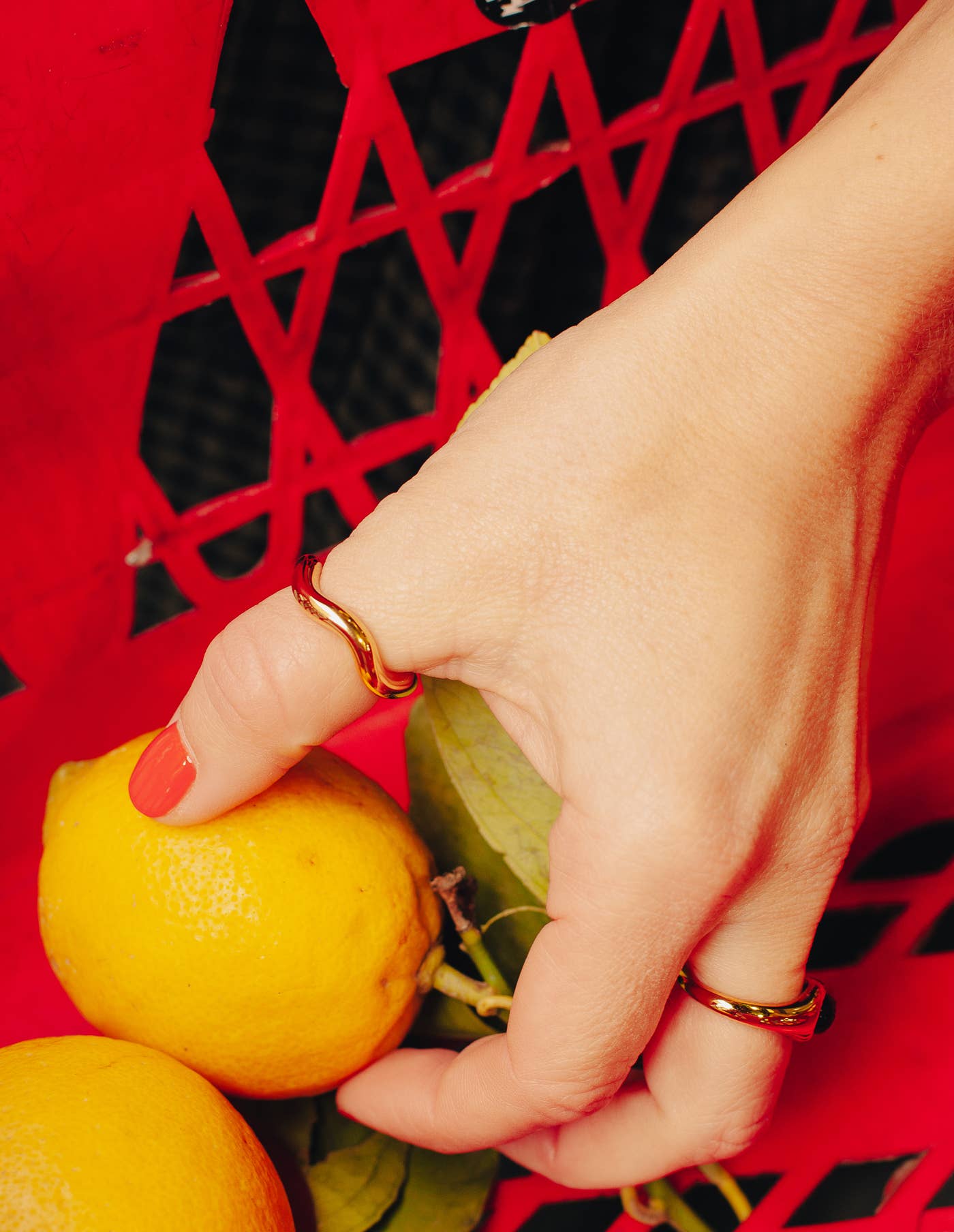 Nordic Muse - Gold Chunky Irregular Band Ring