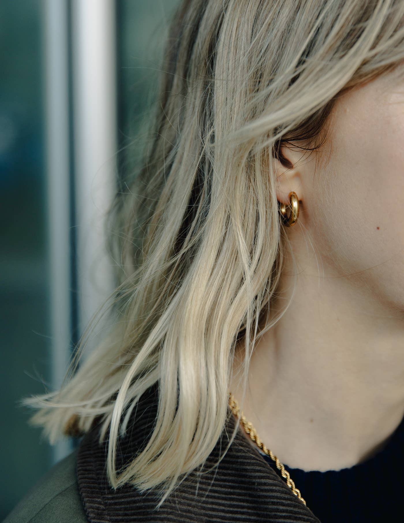 Nordic Muse - Gold Small Bold Hoop Earrings