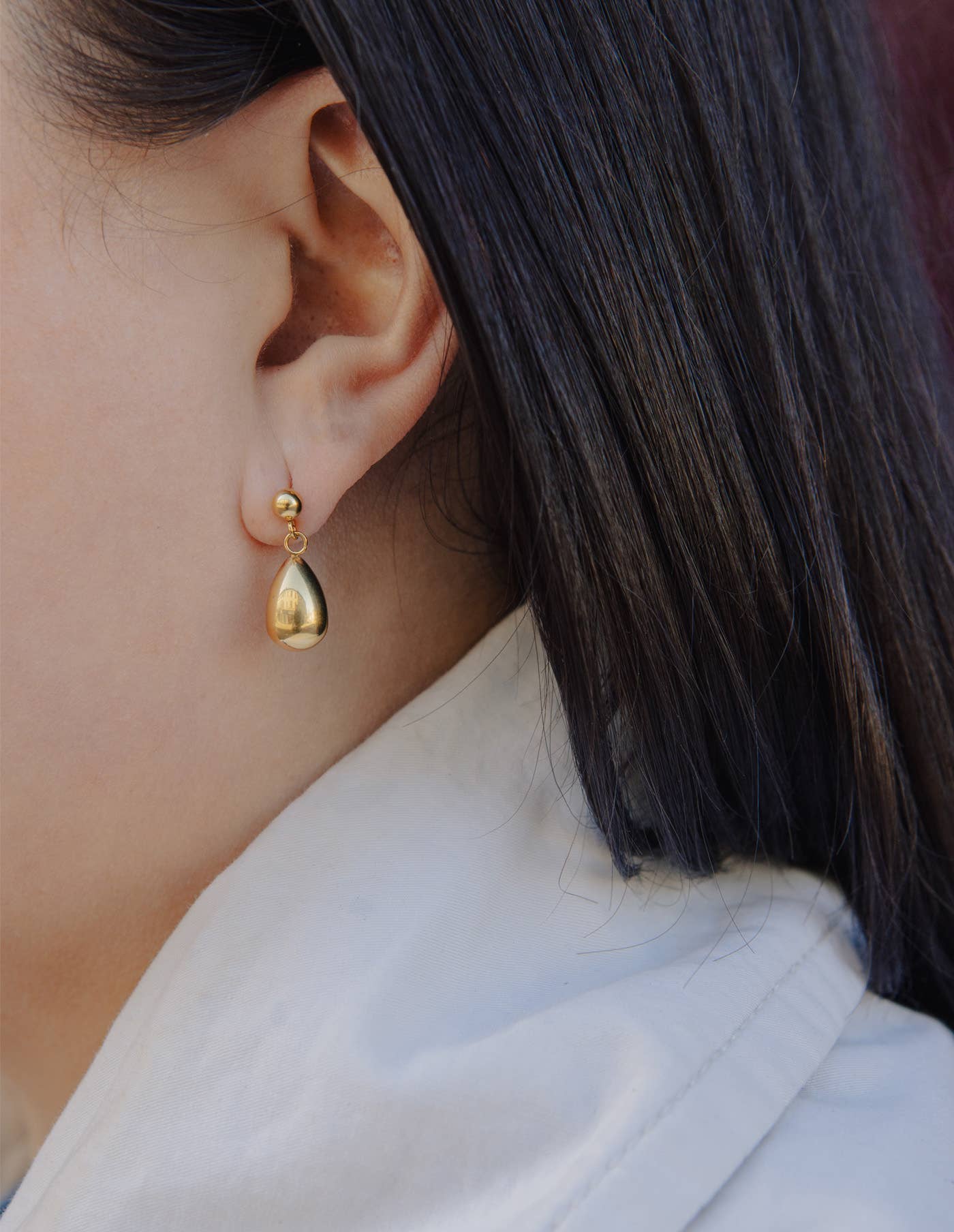 Nordic Muse - Teardrop Earrings, Gold