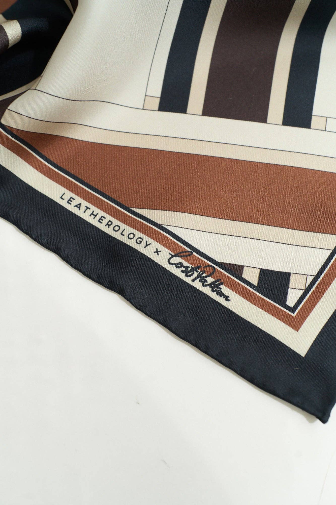 Lost Pattern NYC x Leatherology Silk Square Scarf