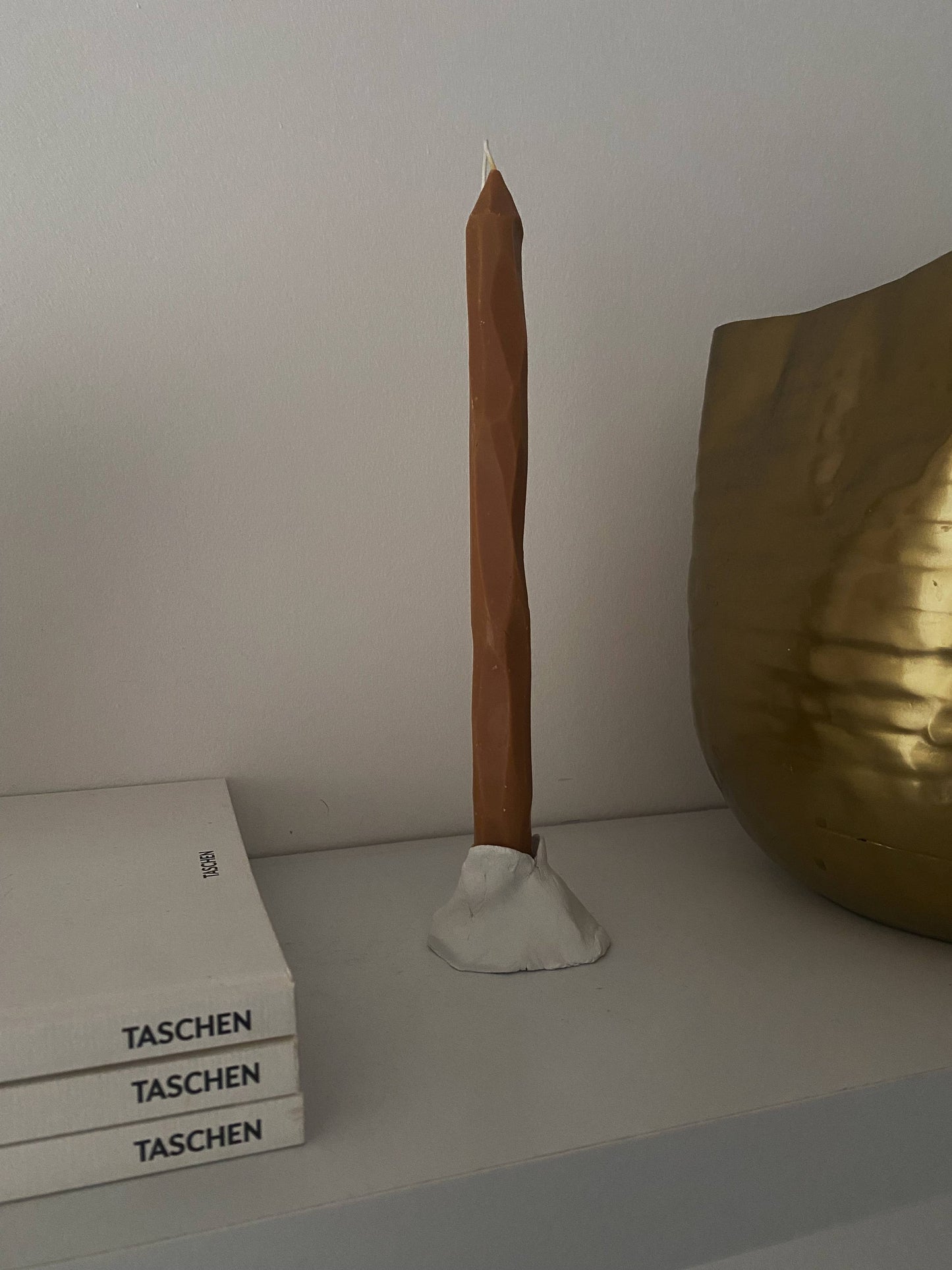 Soie London - Hand Carved Tapered Candles - Toffee - Set of 2