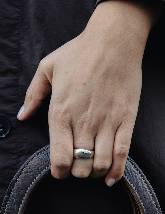 Nordic Muse - Silver Dome Ring