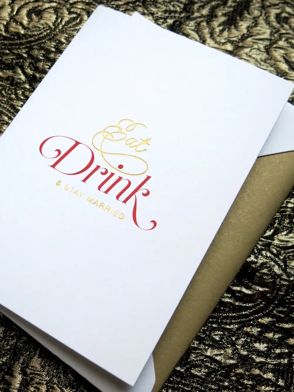 Cardsome - Eat, drink & stay married A6 Greetings Card