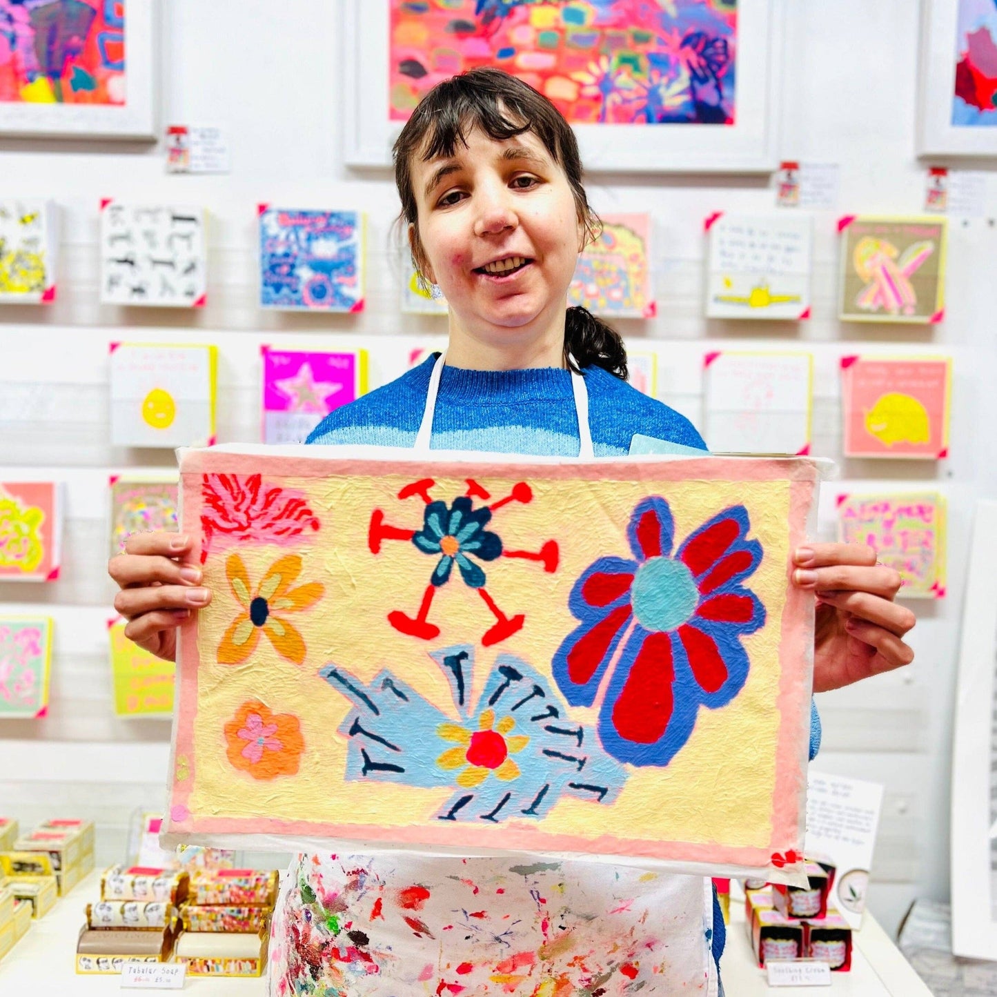 Arthouse Unlimited Flowers, Greetings Card