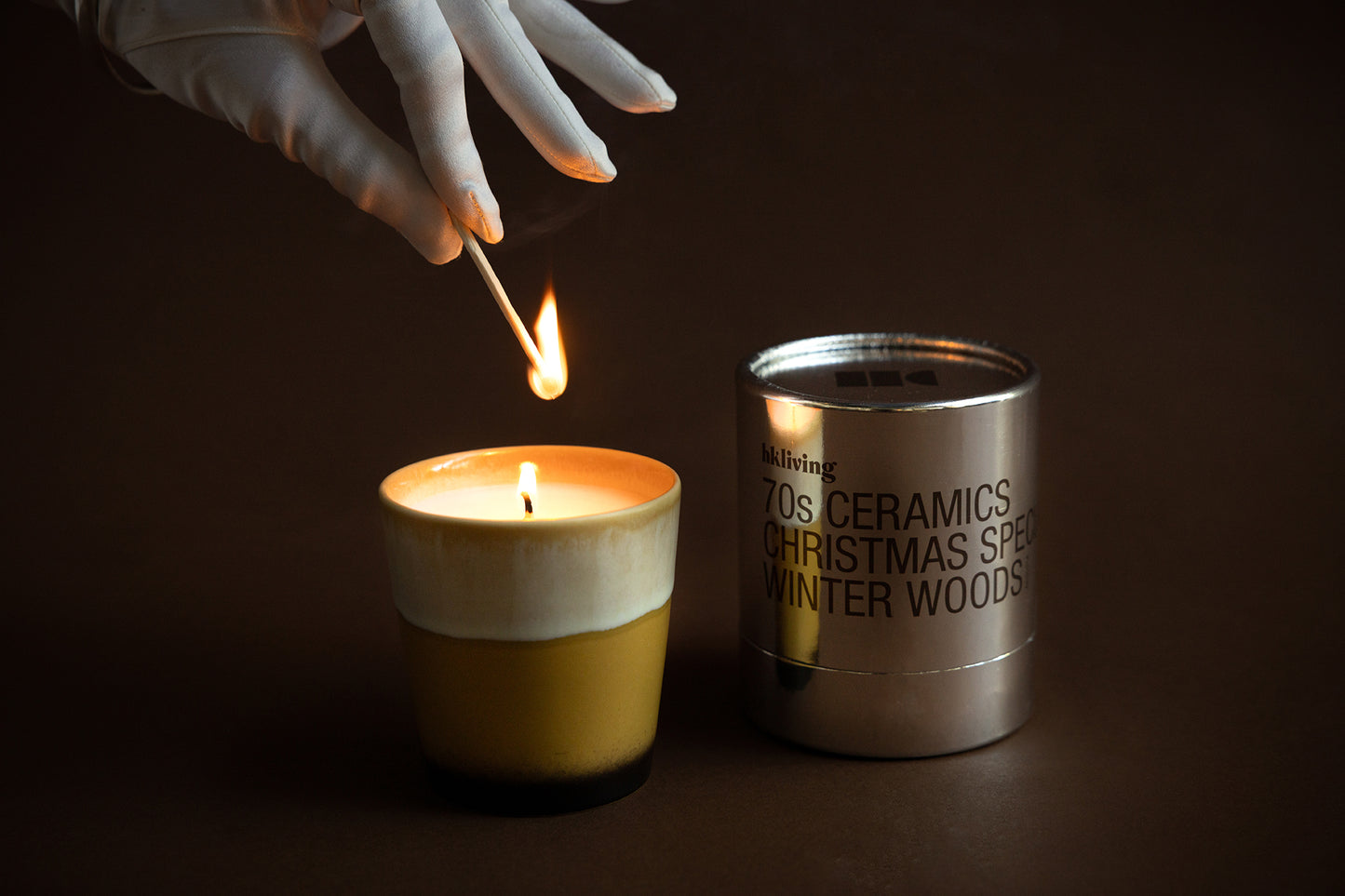 HKLIVING: 70s Ceramics: Christmas Special Candle, Winter Woods