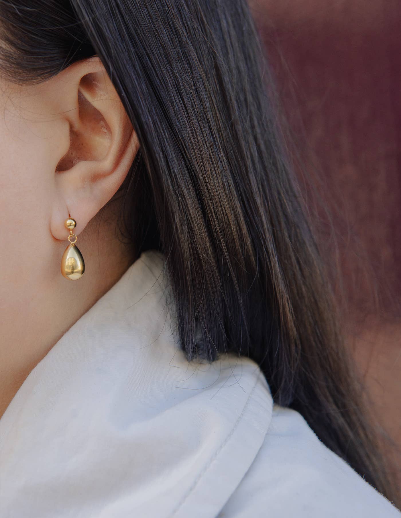 Nordic Muse - Teardrop Earrings, Gold