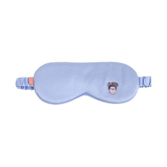 Lost Pattern NYC - Frida Silk Sleep Eye Mask, Blue