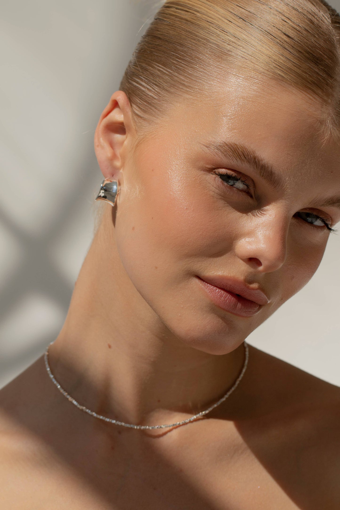 Arctic Fox & Co. - Silver Irregular Molten Hoop Earrings - Eos