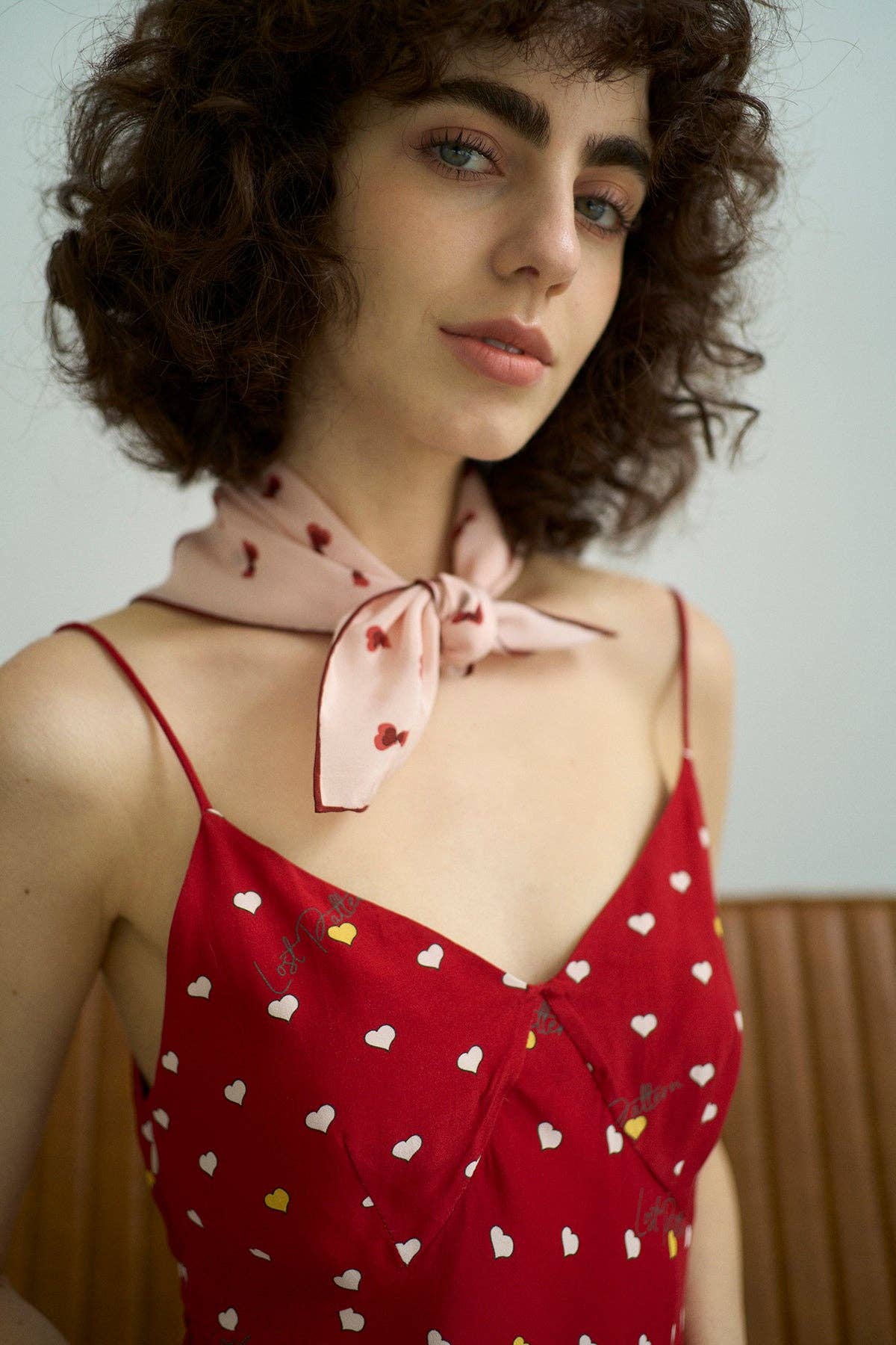 Lost Pattern NYC - Twin Hearts Silk Crepe Bandana