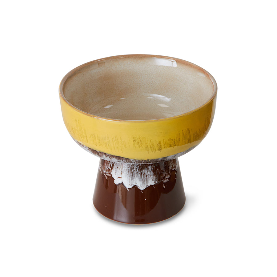 HKLIVING - 70s Ceramics: Tapas bowl on base, Creek