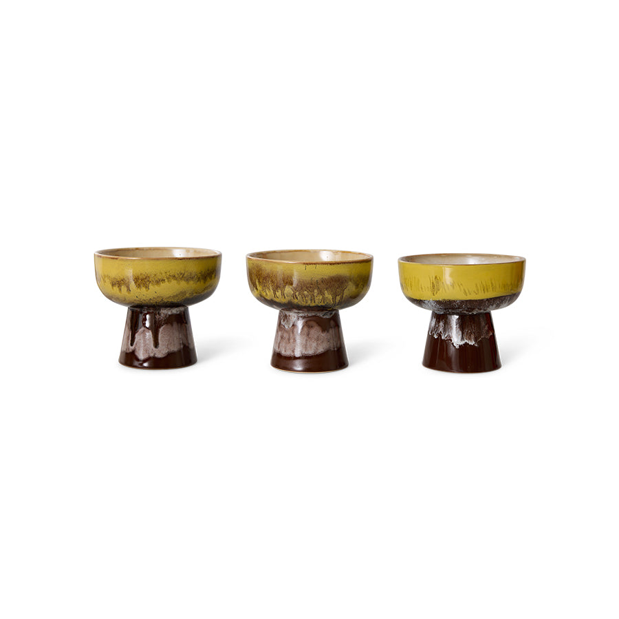 HKLIVING - 70s Ceramics: Tapas bowl on base, Creek