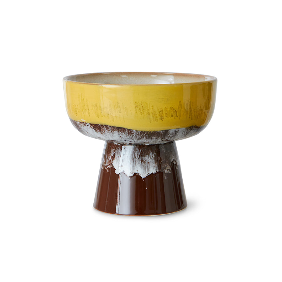HKLIVING - 70s Ceramics: Tapas bowl on base, Creek