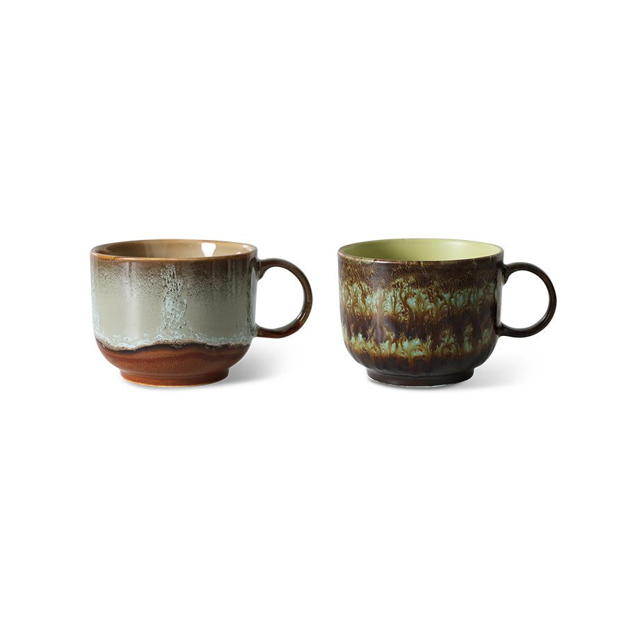 HKLIVING - 70s Ceramics: Tea Cups, Odyssey (set of 2)