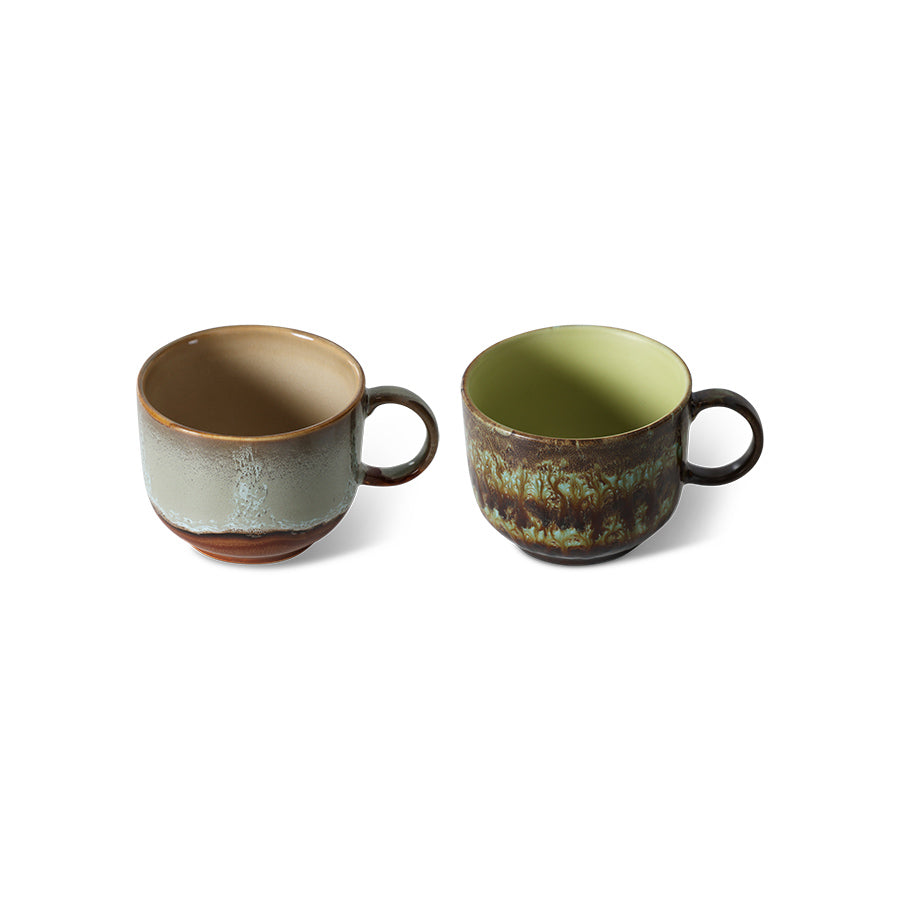HKLIVING - 70s Ceramics: Tea Cups, Odyssey (set of 2)