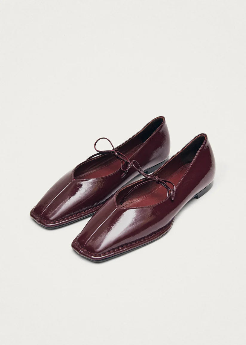 Alohas - Sway Burgundy Leather Ballet Flats