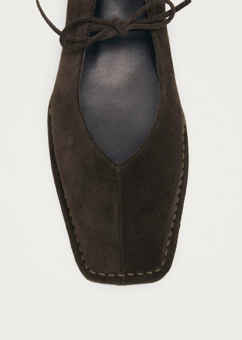 Alohas - Sway Suede Coffee Brown Leather Ballet Flat