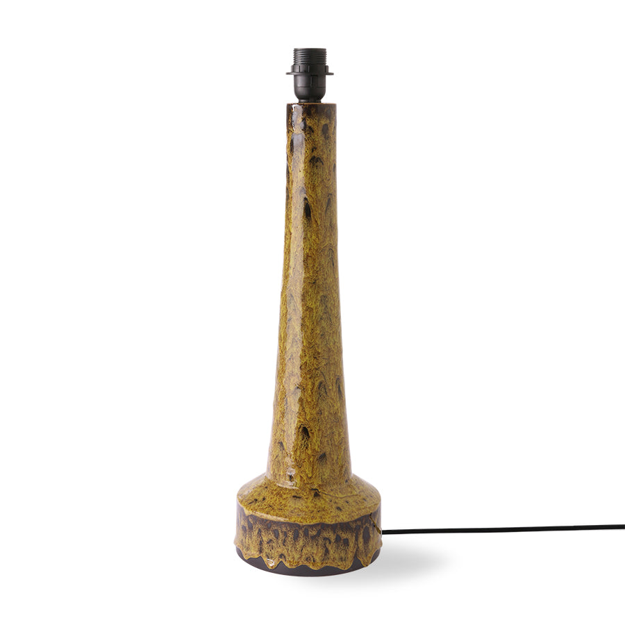 HKLIVING - Retro Stoneware Lamp Base, Mustard