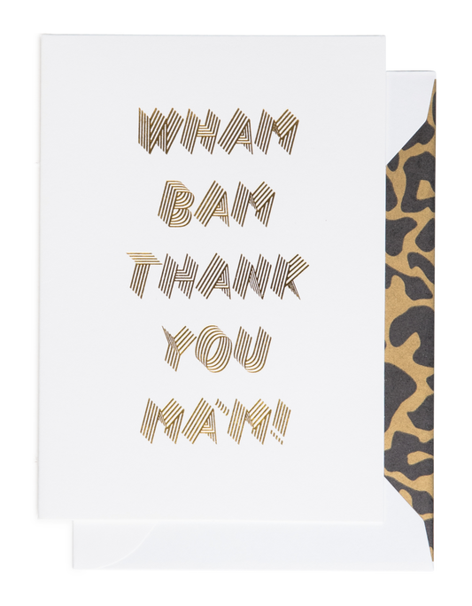 Cardsome Wham Bam Thankyou Mam A6 Card